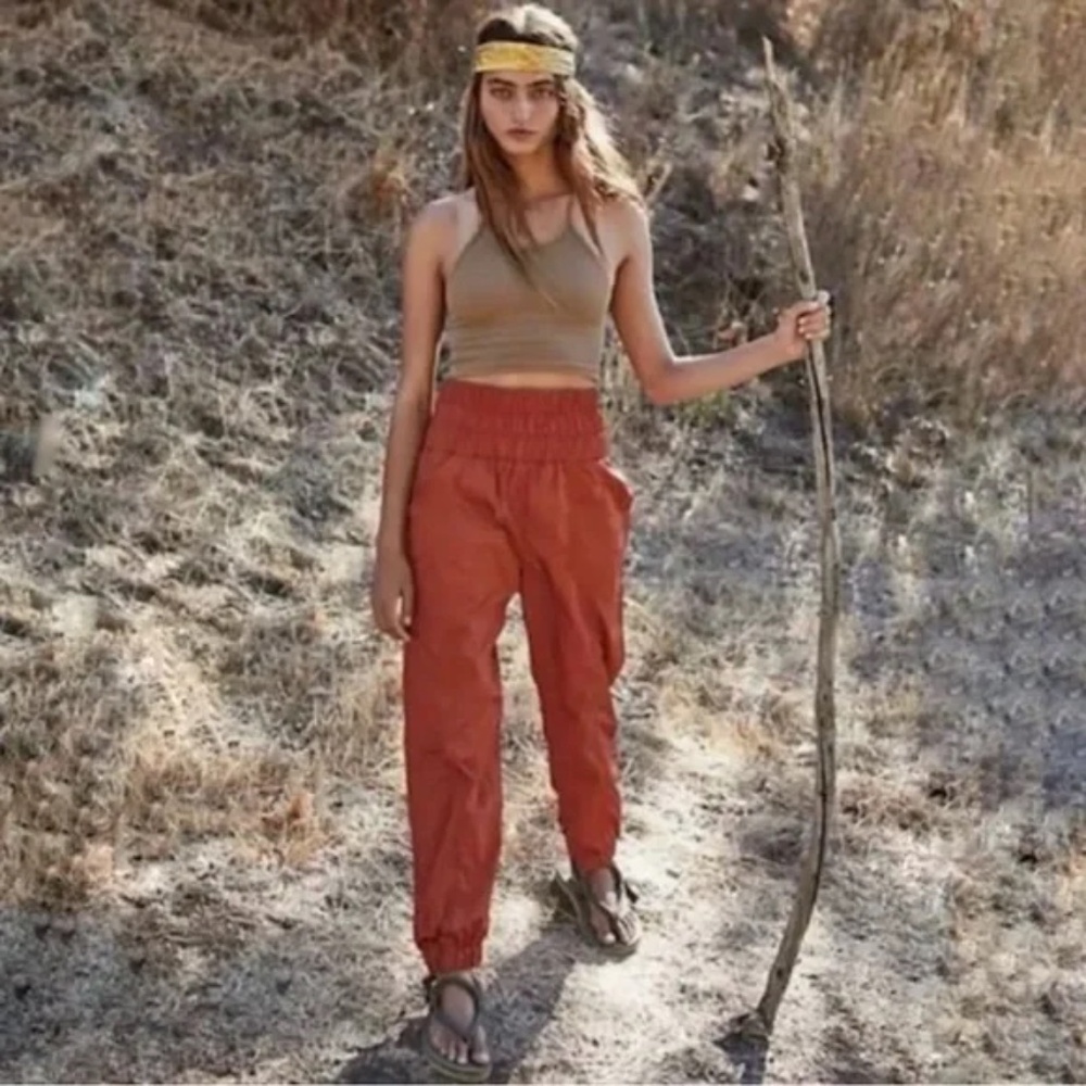 Free People The Way Home Jogger Rust Orange